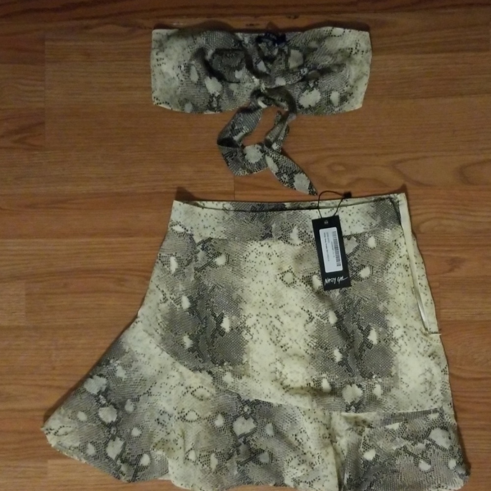 Bandeau top and skirt from Nasty Gal